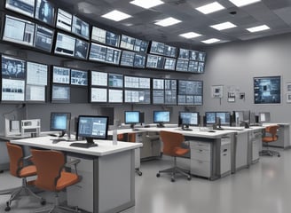 An assortment of medical supplies is scattered on a concrete floor, including syringes, vials, and medical bags filled with other equipment. The items appear to be part of an emergency medical kit or a mobile health unit.