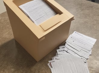person holding white machine on top of white table