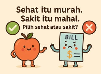 Sehat itu mahal, sakit itu murah