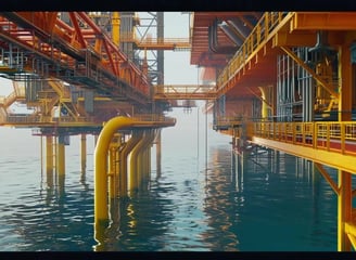 power cable pathways on oil drilling platforms