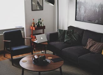 Bright living room with modern inventory