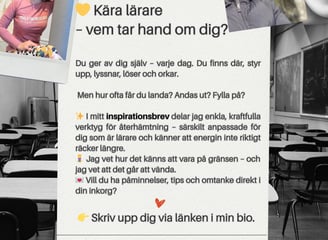 lärare skriv upp dig på inspirarionsmail för återhämtning