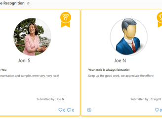 Custom SharePoint List view - Employee Recognition