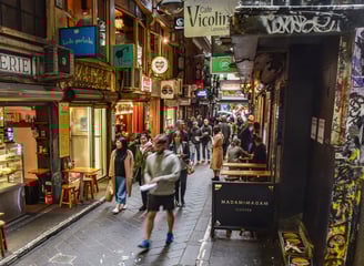 Degraves Street in the CBD of Melbourne
