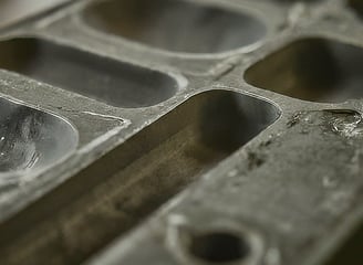 a metal tray with a bunch of ice creams