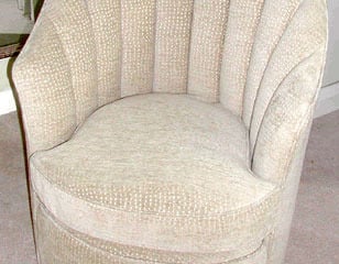 Hexagonal Front Flute Back Tub Chair