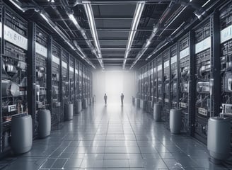 A 3D rendering of a microchip with the letters 'AI' prominently displayed on its surface, set on a dark, circular platform.