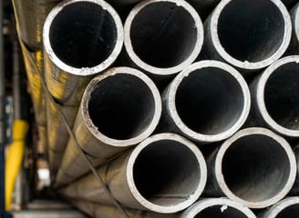 a stack of pipes
