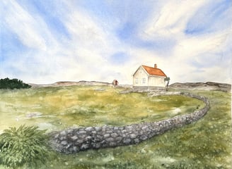 Stengärdsgård och hus på västkusten