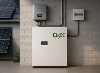 a white refrigerator with a solar panel on the side of it