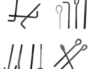 anchors, L bolts, J bolts, anchors for consturction