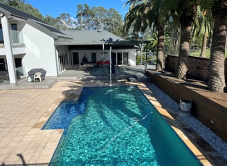 Saltwater pool with pump and filter service , sales and maintenance
