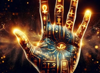 a hand holding a hand with a hand holding a glowing hand