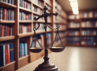 A library with legal scales