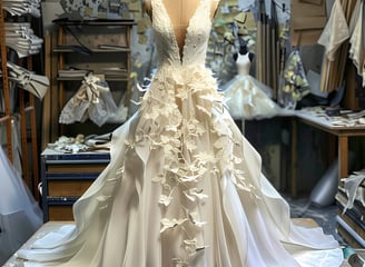 a mannequine of a wedding dress