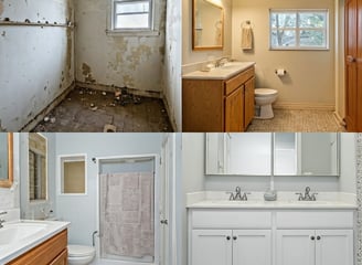 a bathroom with a toilet and a sink