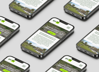 Mockup der Website gar10 auf einem iPhone