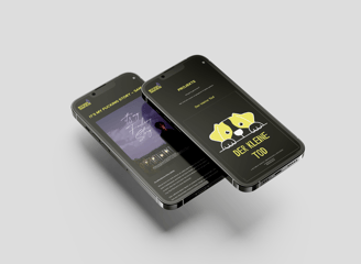 Mockup der Website Women's Business auf einem iPhone