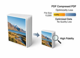  compression of PDF files while maintaining quality: