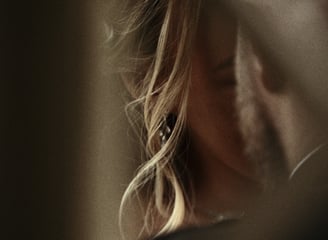 a woman with blonde hair