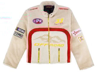 Flat lay image of a female jacket