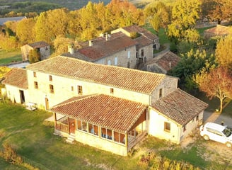 Vue aeriene Gite de groupe des clauzels