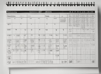 A close-up view of a financial document with printed figures and text, accompanied by a black pen resting on the paper. To the left, a digital calculator displays a number, suggesting it is used for calculations related to the document.