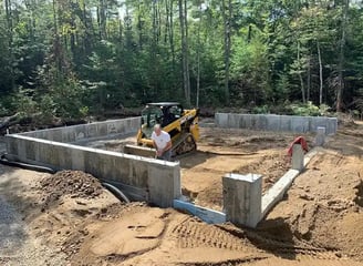 a construction worker is working on a construction site