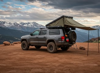 Overlanding essentials 2025 featured on a 4x4 vehicle ready for adventure in a remote landscape