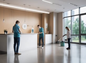 office cleaning.
