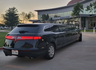 Limo outside wedding venue