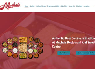 Mughals Restaurant website