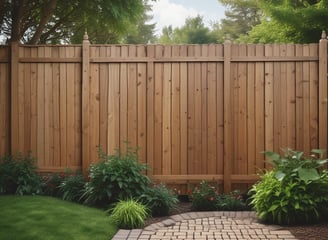 A chain-link fence is set up along a sidewalk with a 'Danger Construction Area Keep Out' sign attached. Beyond the fence, there are trees, shrubs, and a large blue shipping container in a parking lot. The sky is clear and blue, and the area appears to be part of a construction or development site.