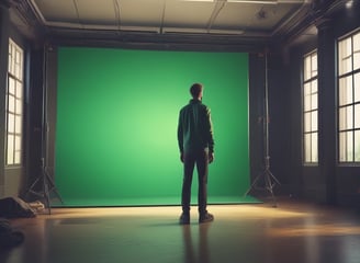 A dynamic composition featuring diagonal streaks of vibrant magenta, red, and yellow set against a dark green, blurred background. The colorful lines appear as if they are moving swiftly across the frame.