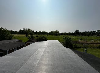 newly replaced flat roof