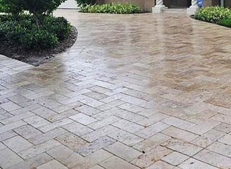 travertine driveway cleaning and sealing