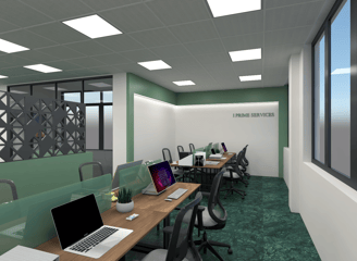 Office interior design down by architect and interior designer niyanta gupta in gurgaon