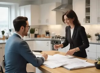 deux personnes qui chek la liste des taches à faire avec le sourire