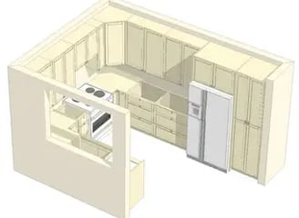 a kitchen 3-D design from kitchenrta