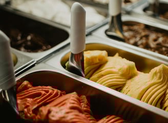a variety of different types of ice creams