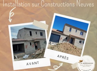 Pose en neuf sur tapée d'isolation d'une villa