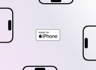 Phone close-up mockup emphasizing Looma AI’s iOS-native design