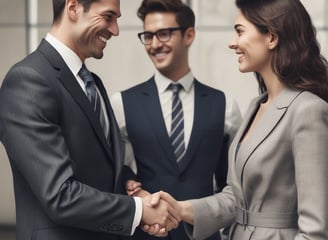 A modern office building with a glass facade features sharp, angular architectural lines. A large red 'T' logo is prominently displayed on the rooftop, accompanied by several antenna structures.