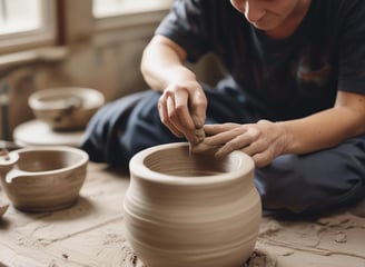 A candle labeled 'Aromatherapy Stress Relief' with eucalyptus and spearmint essential oils. The design includes a mortar and pestle illustration, creating a soothing and relaxing atmosphere.