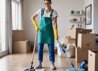 A person is engaged in cleaning or polishing an intricately carved piece of furniture. They are wearing a green and beige outfit and holding a brush in hand. The background includes green banana leaves and drying leaves hanging from the ceiling, suggesting a rustic or traditional setting.