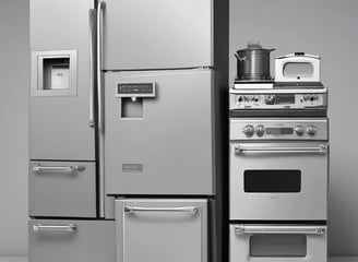 A close-up of a white appliance with a glowing orange indicator light next to a switch marked with 'I' and 'O'. The appliance is situated on a metallic surface.