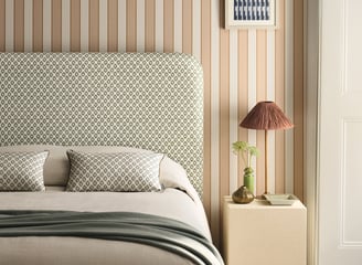 tete de lit rembourrée tissu ROMO