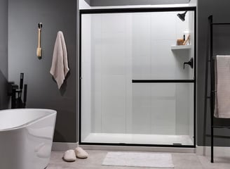 Grout free tile shower wall systems