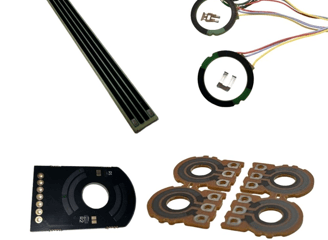 a group of electronic components including a speaker and a speaker