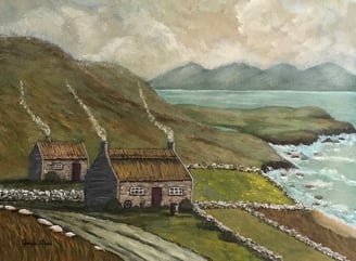 Ireland Coastal Scenery, 2023, Acrylic on canvas, 9 x 12 inches  $165  SOLD